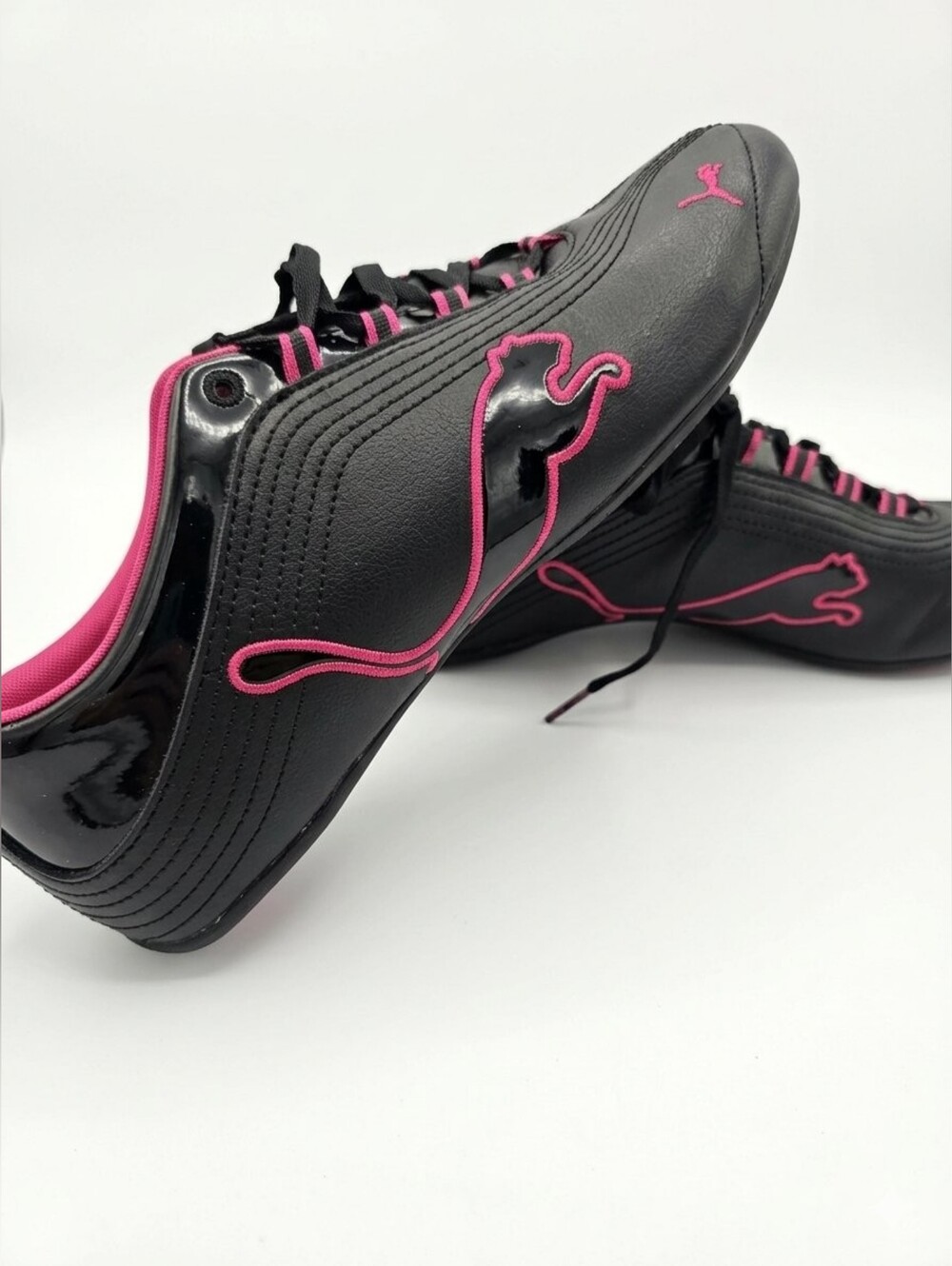 Puma Women’s Black and Pink Athletic Sneakers Sz 10